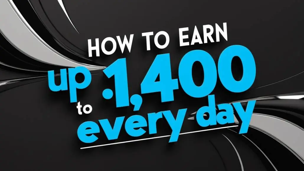 How to Earn Up to $1,400 Every Day