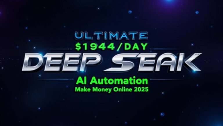Ultimate $1944/Day DeepSeek AI Automation(Make Money Online 2025)